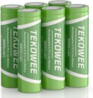 6 Pack 3 7 Volt 18650 Rechargeable Battery  3000mah Battery Flat Top Lithium Ba