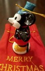 Vintage Walt Disney Productions Mickey Mouse Christmas Ornament Ceramic