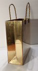 Vintage Mcm Gio Ponti Style Brass Shopping Bag Magazine Rack Holder