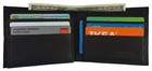 New Men s Genuine Leather Bifold Id Credit Card Money Holder Wallet Black Slim
