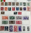 Italy - Lot Of 138 Stamps On Old Album Pages
