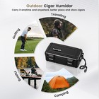 Cigar Humidor Box And Accessories Set Portable Travel Case Humidifier Hygrometer