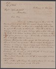 Mauritius 1855 Stampless Folded Letter From Melbourne Australia  id 645 r68138 