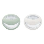 Silicone Baby Pacifier 0-6 Months Bpa Free Breast-like Shape 2-pack Natural