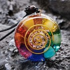 Chakra Orgone Stone Pendant Energy Crystal Reiki Healing Emf Protection Necklace