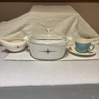 Rare Htf Corning Ware Black Platinum Atomic Star Casserole W  Lid