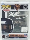 Mike Singletary Signed Funko  218 Funko Pop Vinyl Figurine Bears Beckett Wit
