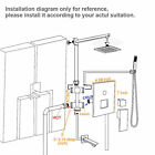 Bathroom Shower Faucet System Set Rainfall Head Combo W hand Shower Mixer Valve