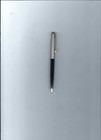 Vintage Parker 45 Black W brushed Chrome Cap   Gold Trim Twist Mechanical Pencil