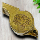 Vintage Solid Brass Whistle On Chain Made In The Usa Coach Police Cork Ball