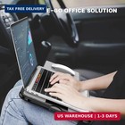 Abovetek Portable Laptop Lap Desk W retractable Left right Mouse Pad Tray  Non-s