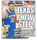 Ny Knicks    halfway To Heaven      Game 2 Nba Finals New York Post Newspaper 6 6 26