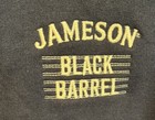 Jameson Irish Whiskey Black Barrel Embroidered Black Full Zip Hoodie Mens Medium