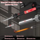 60w Soldering Iron Kit With Tips  Stand  Wire   Sponge For Diy Repair Ceramic He