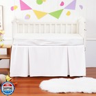 Crib Bed Skirt Dust Ruffle 100  Cotton - Natural  Soft  Breathable For Baby s