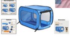 Collapsible Portable Pet Crate   Dog Kennel For Travel - 32 5  L  Blue