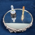 Antique Art Nouveau Plateau Mirror Dresser Tray Victorian Vanity 10 x2 