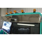Stainless Steel 10 Inch Elite Flat Straight Drop Visor For Peterbilt