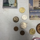 Vintage And New Junk Drawer Lot With Jewelry Toys And Coins