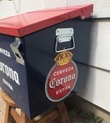 Corona Beer Metal Ice Chest Cooler Bottles Cans Game Room Man Cave Patio New