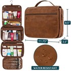 Hanging Leather Toiletry Bag Men s Shaving Dopp Kit For Travel Bathroom Shower