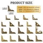 95pcs Bronze Book Corner Protector Triangle Carved Decor Angle Protector Metal