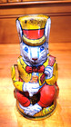 Vintage J Chein Uncle Wiggily Tin Litho Bank With Bonus Friction Mouse Toy