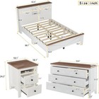 3-piece Queen Bedroom Set Farmhouse Platform Bed With Storage Nightstand  