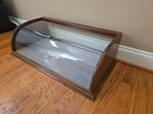 Antique Vtg Oak And Glass Countertop Cabinet Mercantile Display Case Showcase