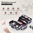 Makeup Train Case Makeup Case 12 6 Inch Large Cosmetic Box Organizer Travel S   