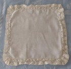 Vintage Bridal Hanky Valenciennes Lace Flowers Ivory Irish Linen