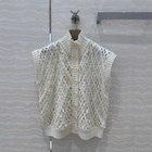 Womens Brunello Cucinelli Hollow Sequins Sleeveless Cashmere Sweater Vest