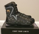Venum Elite Evo Monogram Boxing Shoes - Size 7 5  Black Gold Symbol 