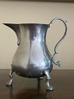 Vintage Williamsburg Stieff Pewter Three Footed Creamer Cw83 6  3 75 h X4 w