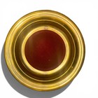 Vintage Solid Brass Church Offering Plates Set Of 3 Velvet Center Collection
