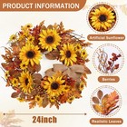 New Best Ozfhua 24 Inch Sunflower Fall Wreath For Front Door Decor Free Shipping