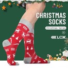  Mens Fun Patterned Dress Socks Funny Novelty One Size 4 Pairs - Christmas