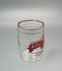 Adler Brau Beer Barrel Glass   Vtg Tavern Bar Advertising   Man Cave Barware