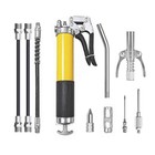 8000 Psi Heavy Duty Pistol Grip Grease Gun W  14oz Grease Gun Kit 18   Flex Hose