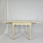 Drop-leaf Work Table Sewing Crafts Antique Walnut Painted Country Cottage