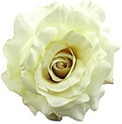 Large 5  Cream White Rose Silk Flower Brooch Pin  Wedding  Dance  Prom  Bridal