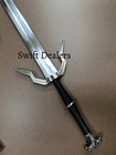The Witcher Steel Sword Of Geralt Of Rivia Handmade Replica W  Leather Sheath