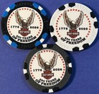 Harley Davidson 250th Anniversary Of Usa Poker Chip Rawhide Hd In Ks   pick 1 