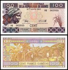 Guinea 100-2000 Francs 4 Pieces Set  2015-2018  P-a47-52  Unc