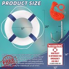 Calvana Life Preserver Ring 20 28in W 98ft Rope