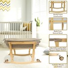 Moses Basket Stand  Baby Moses Basket Rocker Stand - Natural Wood