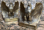 Vintage 1962 Set Of 2 Of 1776 Cast Brass Eagle Bookends