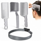 Hair Trimming Guide Comb Kit Adjustable Silicone Band Hair Cutting Set 4pcs