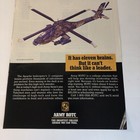 1995 Us Army Rotc Apache Helicopter Print Ad Smartest College Course Vtg 1990s