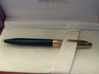 Sheaffer Crest 23k Gold Electroplated Cap  Black Barrel Ball Point Pen Usa